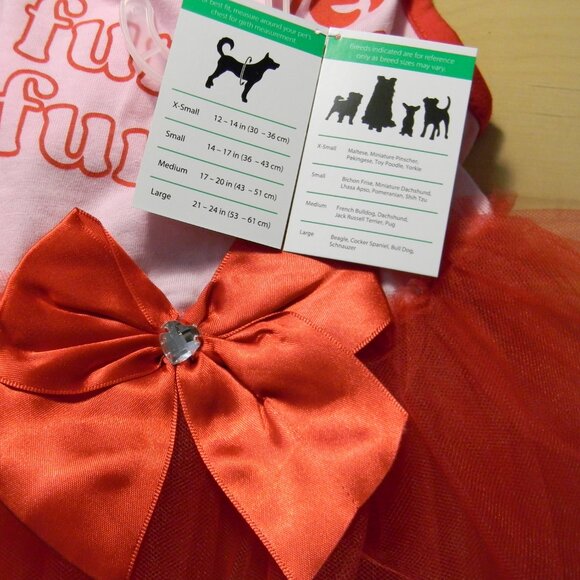 SimplyDog Tutu Apparel Furever Pink Red Velentines NWT - Picture 4 of 4